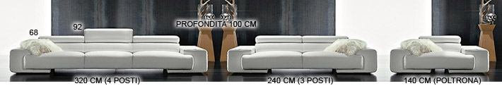 Divani misure Lady