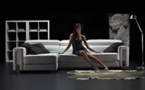 Canapé angle Donna Acier 240x150 cm